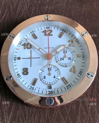 Best Big Bang Hublot Wall Clock Replica Rose Gold White Face 34cm 